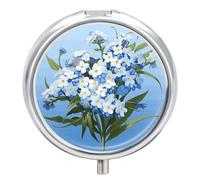 Pastillero redondo con texto en inglés "Do Not Forget Me", organizador de vitaminas para bolsillo