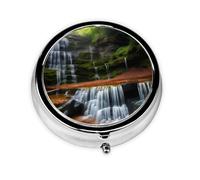 Pastillero redondo con vista en cascada, pastillero, farmacia portátil para llevar