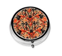 Pastillero redondo de metal con 3 compartimentos, organizador portátil de píldoras, bonito pastillero para bolsillo, oficina, viajes