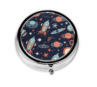 Pastillero redondo de metal con 3 compartimentos, organizador portátil de píldoras, bonito pastillero para bolsillo, oficina, viajes