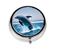 Pastillero redondo portátil con 3 compartimentos, cabe en el bolsillo de la cartera, pastillero ligero de 3 compartimentos, pastillero para llevar contigo