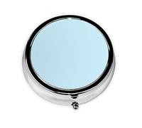 Pastillero redondo portátil de color sólido, puede caber en el bolsillo de la cartera, pastillero ligero de 3 compartimentos, pastillero para llevar contigo