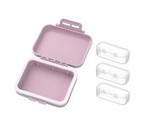 Pastillero resistente a la humedad, pequeño pastillero | Organizador de pastillas con 3 compartimentos para bolso - 3 veces al día, resistente a la humedad, caja de aceite de pescado portátil para el