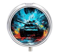 Pastillero retro con 3 compartimentos, pequeño, portátil, organizador de pastillas para bolsillo