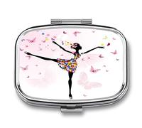 Pastillero Retro Pastillero Bailarina Pequeño Joyero Caja De Almacenamiento Retro Medicina Vitamina Pastillero Caja De Almacenamiento