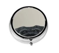 Pastillero, Schnauzer Pintura Original Perro Cachorro Pastillero Redondo Organizador De Medicina Pastillero De Viaje Organizador De Pastillas De Viaje