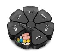 Pastillero Semanal 1 Toma Diaria, Contenedor de Pastillas Pequeño 7 Dias Sin BPA Caja de Pastillas de Viaje Portatil Bolsillo Organizador de Medicamentos, Grande Capacidad