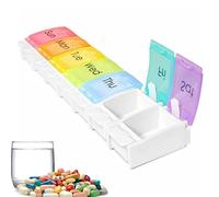 Pastillero Semanal 1 Toma Diaria, Desmontable organizador de Pastillas 7 Dias Viaje Diario Grande Caja de Medicinas Portátil Sin BPA Bolsillo Caja de Pastillas