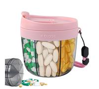 Pastillero Semanal 1 toma, Pastillero Diario Redondo con 7 Compartimentos Grandes y Separados, Pastilleros Semanales Portátil, Pill Box Grande para Vitaminas, Suplementos, Medicamentos