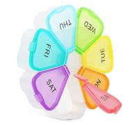 Pastillero Semanal 1 Toma, Pill Organizer, Pastillero Pequeño de Fácil Apertura, Caja de Pastillero Diario, Pastillero para 7 días, Pastillero de Viaje, Pastilleros para Guardar Medicamentos, Vitamina