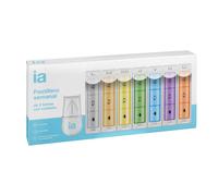 Pastillero semanal 3 tomas 1 unidad Interapothek - organizador semanal con cortador