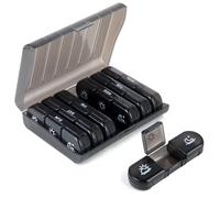 Pastillero Semanal 3 tomas，Pastilleros Medicamentos 7 Días 3 Compartimentos, Pastillero de Gran Capacidad para Bolsillo o Bolsillo de Pantalones, para Vitaminas, Suplementos (Negro)