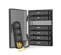 Pastillero Semanal 4 veces al día, Organizador de Medicamentos Viaje Diario Bolsillo Desmontable Portátil Caja de Pastillas, Sin BPA Dosificador de Comprimidos