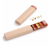 Pastillero Semanal 7 Días Caixa Medicamentos Semanal en ABS Ligero y Duradero Resistente a la Humedad Organizador de Pastillas Fácil de Abrir Tamaño Viaje para Medicamentos y Vitaminas(Rosa)