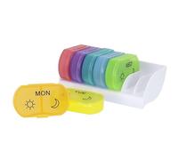 Pastillero semanal 7 días compartimentos medicina pastillas pastillas pastillas dispensador