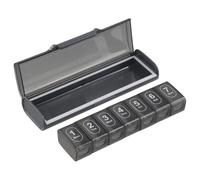 Pastillero Semanal 7 Días con Cortador de Pastillas - Organizador de Medicamentos Portátil, Compacto y Elegante para 1 Toma Diaria, Ideal para Vitaminas y Suplementos - Diseño a Prueba de Humedad