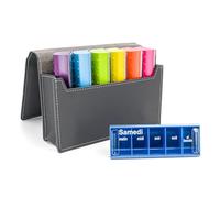 Pastillero semanal | 7 días | Gran formato | Varias tomas al día | Anabox (Arco Iris Deluxe)