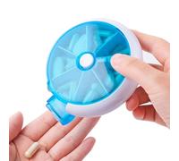 Pastillero semanal - Contenedor de almacenamiento transparente portátil, diseño compacto | Organizador multiusos para pastillas, vitaminas, dulces, estuche medicamentos viaje, soporte suplemen