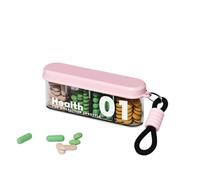 Pastillero semanal, organizador de 7 días 3 veces al día, estuche de viaje portátil, mini almacenamiento de medicamentos, contenedor desmontable para tabletas, para suplemento diario