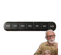 Pastillero semanal, organizador semanal de píldoras | Contenedor portátil de píldoras - Pastillero, pastilla, píldora, organizador de píldoras, estuche de vitaminas portátil para suplementos, píldoras