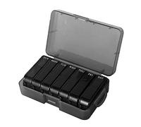 Pastillero semanal para 7 días, 2 compartimentos, pastillero semanal para 7 días, arco iris, caja para medicamentos, semanas, pequeño fácil de abrir para viajes, caja portátil para medicamentos