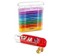 Pastillero Semanal, Pastillero Diario Grande 7 Dias, Dosificador de Comprimidos con 28 Compartimentos, Organizador de Pastillas para Viaje