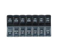 Pastillero semanal, portátil de píldoras de viaje - Pastillero portátil bandejas extraíbles,Dispensador de píldoras de viaje de 7 compartimentos para medicamentos, suplementos y de pescado