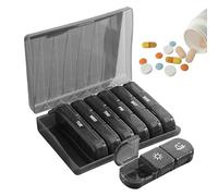 Pastillero Semanal Portátil para Medicamentos - Programador de Pastillas para Tomas Diarias - Dispensador Compacto y Hermético para Trabajo Coche Bolso Bolsillo Hombres Mujeres Niños