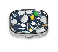 Pastillero tazón placa tenedor alimentación suministro arte pastillero para bolsillo o monedero lindo pequeño pastillero contenedor viaje pastillero organizador