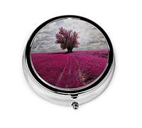 Pastillero The Lonely Tree Pastillero para monedero Lindo organizador de pastillas de forma redonda de viaje pequeño