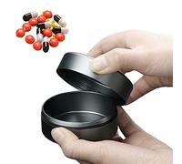 Pastillero Viaje Elegante, Contenedor de Pastillas de Aluminio Sin BPA, Emergencia Portatil Caja de pastillas a Prueba de agua, Compacto Bolsillo Organizador Medicamentos