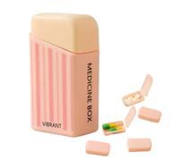 Pastillero Viajero Dispensador Hermético de Suplementos, Porta Medicamentos