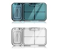 Pastilleros Mini caja sellada a prueba de polvo, juego de 2 cajas dispensadoras portátiles de diseño separado con caja de almacenamiento multiusos para medicamentos, se puede utilizar como almace