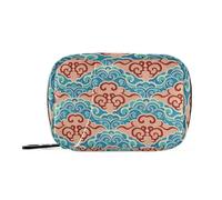 Pastilleros vintage con diseño de nube de cultura china con compartimentos desmontables, organizador de medicina de viaje para bolso