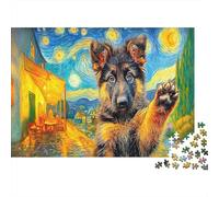 Pastor alemán 1000 Pieza Paquete De Rompecabezas Amantes del Rompecabezas De La Familia Puzzle De Alivio del Estrés Entrenamiento Cerebral 70x50cm/1000pcs