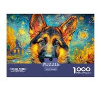 Pastor alemán 1000 Piezas Adultos Puzzle Niños Regalo Animal DecoracióN Familiar Entretenimiento Adultos 70x50cm/1000pcs