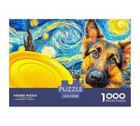 Pastor alemán 1000 Piezas Adultos Puzzle Niños Regalo DecoracióN Familiar Creativo Regalo 52x38cm/1000pcs