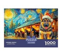 Pastor alemán 1000 Piezas Adultos Puzzle Niños Regalo DecoracióN Familiar Creativo Regalo 52x38cm/1000pcs