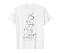 Pastor alemán adoptado para Amantes de los Perros Rescate diseño Minimalista Camiseta