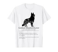 Pastor Alemán Amante Definición Silueta Floral Camiseta