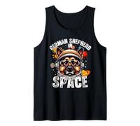 Pastor Alemán Amante Espacio Diseño Divertido Pastor Alemán Camiseta sin Mangas