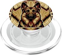 Pastor Alemán Art Deco Guapo Geométrico PopSockets PopGrip para MagSafe
