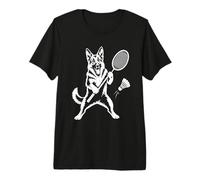 Pastor Alemán Bádminton Deportes Vintage Perro Amante Camiseta Premium