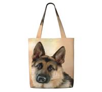 Pastor alemán，Bolsas de supermercado reutilizables, bolsas de compras, bolsas de lona de gran capacidad, bolso de hombro