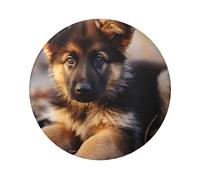 Pastor Alemán Cachorro, 1 unidad, Insignias de botón redondo de 2.4 pulgadas, kit de botones de fotos personalizados para suministros de manualidades, proyectos de fiesta de bricolaje de Navidad