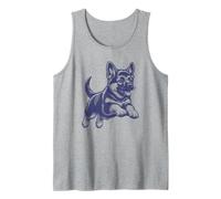 Pastor alemán cachorro perro GSD Germ GShep Shep Shep Sheppy Gráfico Camiseta sin Mangas