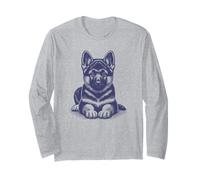 Pastor alemán cachorro perro GSD Germ GShep Shep Shep Sheppy Gráfico Manga Larga