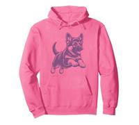 Pastor alemán cachorro perro GSD Germ GShep Shep Shep Sheppy Gráfico Sudadera con Capucha