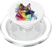 Pastor Alemán Colorido Pop Art Tie Dye Acuarela PopSockets PopGrip para MagSafe