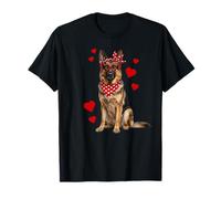 Pastor Alemán Día de San Valentín Amante de Perros Cor Camiseta
